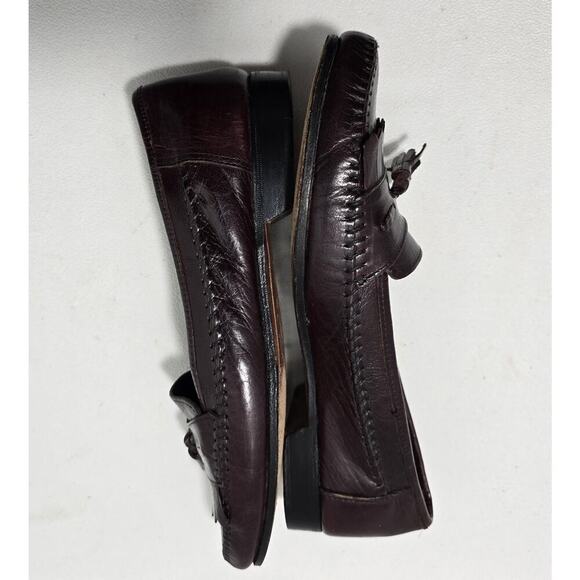 Vintage Foot-Joy Men’s Loafers Made in Italy Brown Kiltie Tassels 8M Dress Shoes - Picture 5 of 10